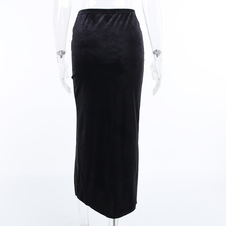 Women's Slim Bow Split Half body Skirt