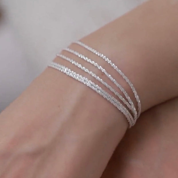 Multi-Layered Sterling Silver Bracelet