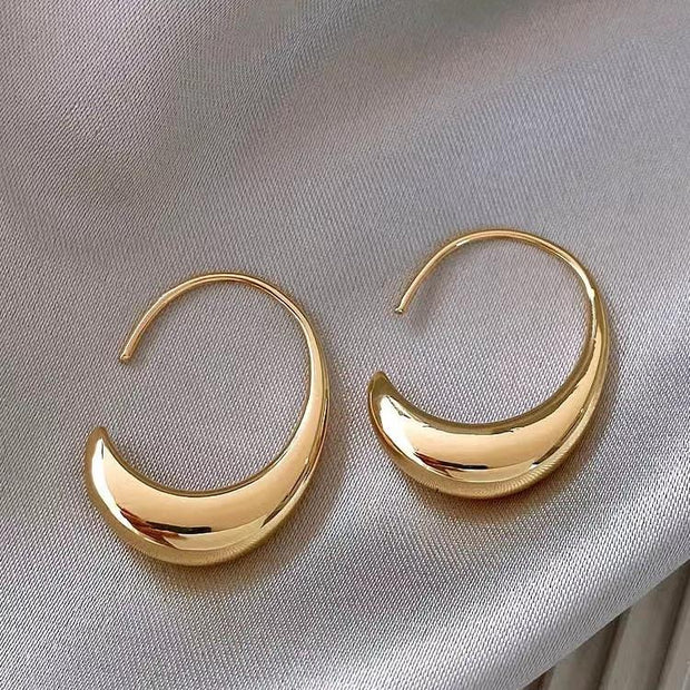 Water drop hoop earrings